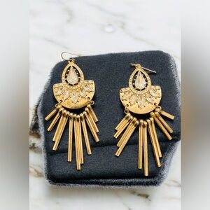 Vintage Gold Chandelier Earrings